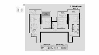 Apartment floor plan, 3 bedrooms in ELITZ 2 No. 11008